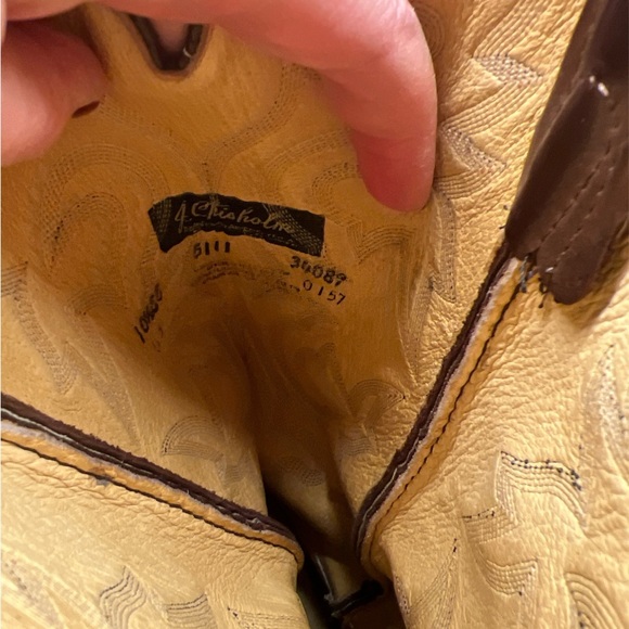 J Chisholm Men’s size 10.5 EE Style 5111 Leather Boots, Cowboy - Picture 7 of 8